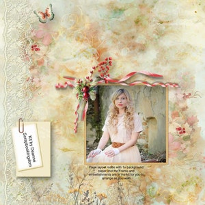 MEADOWS digital scrapbook kit plus 4 QPs .lovely semi casual paper and embies and loads of word art quotes . Earthy colors of nature image 3