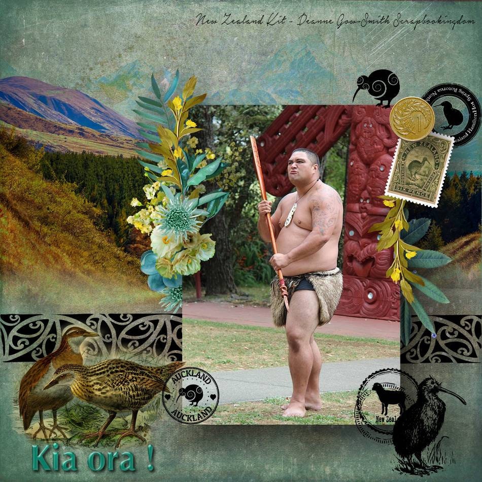 New Zealand Scrapbook Kit, Kiwi, Maori pattern, motor home, travel