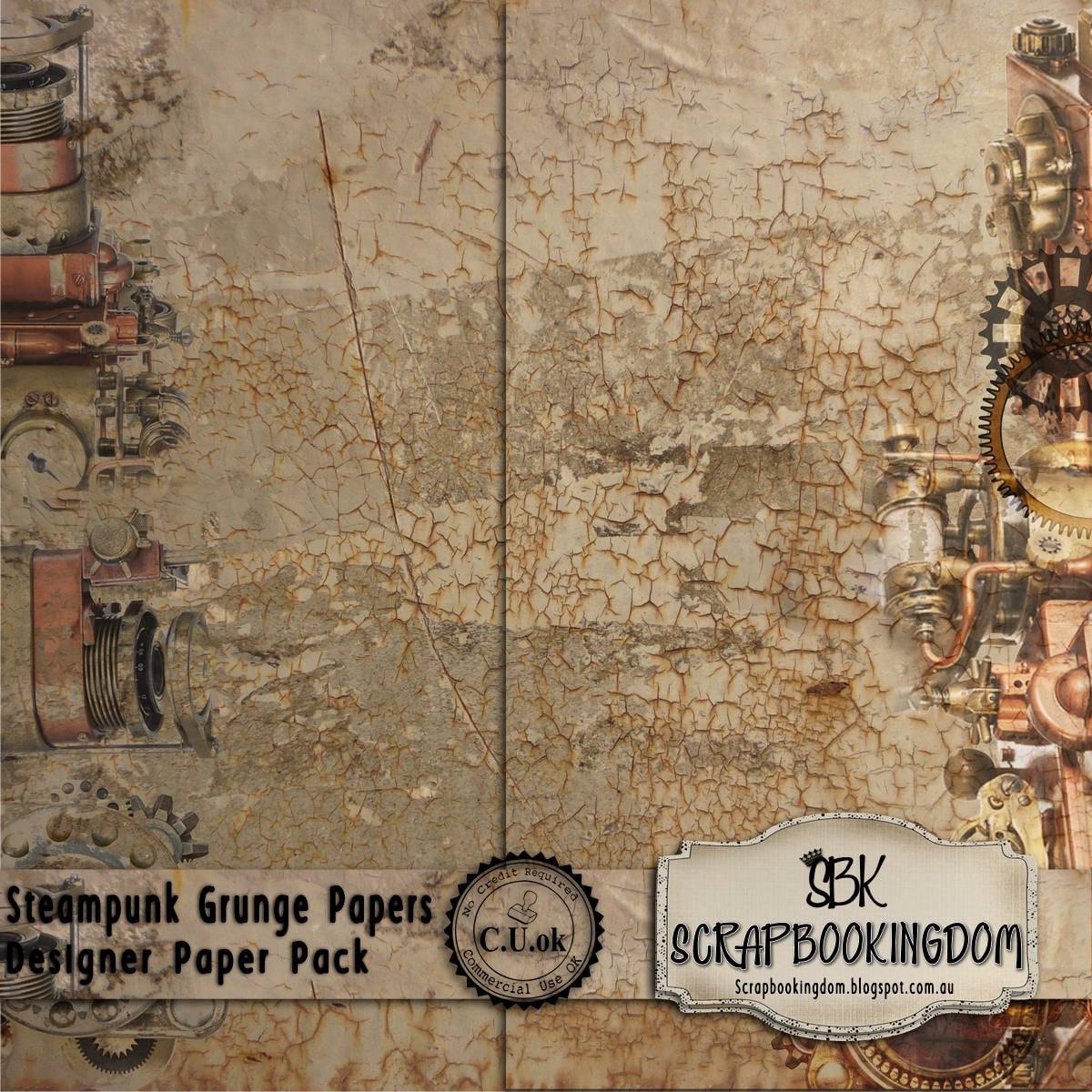 Steampunk Grunge CU Paper Pack - Etsy