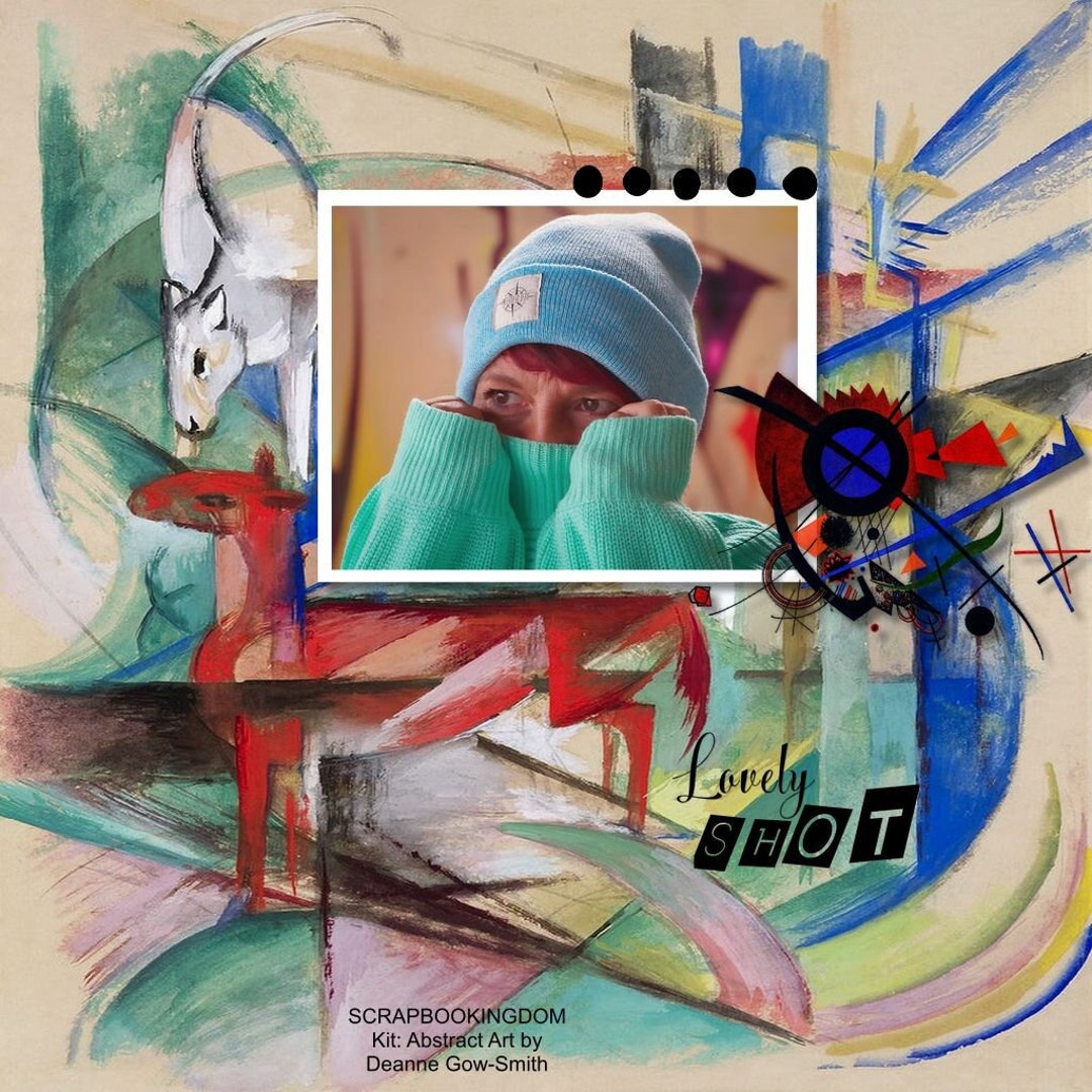 Abstract Art DIGITAL Scrapbook Kit 14 Abstract Painted Papers Etsy