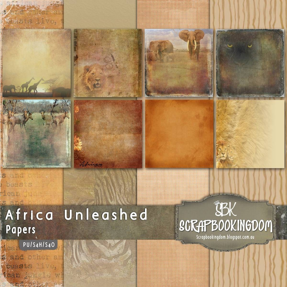 African Digital Scrapbook Kit AFRICA UNLEASHED Digital Etsy