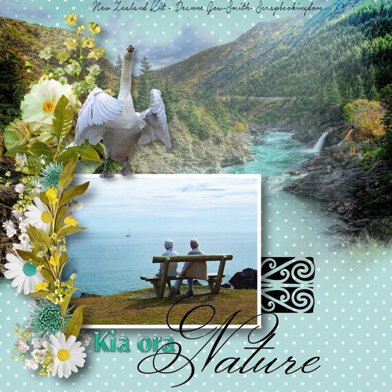 New Zealand Scrapbook Kit, Kiwi, Maori pattern, motor home, travel