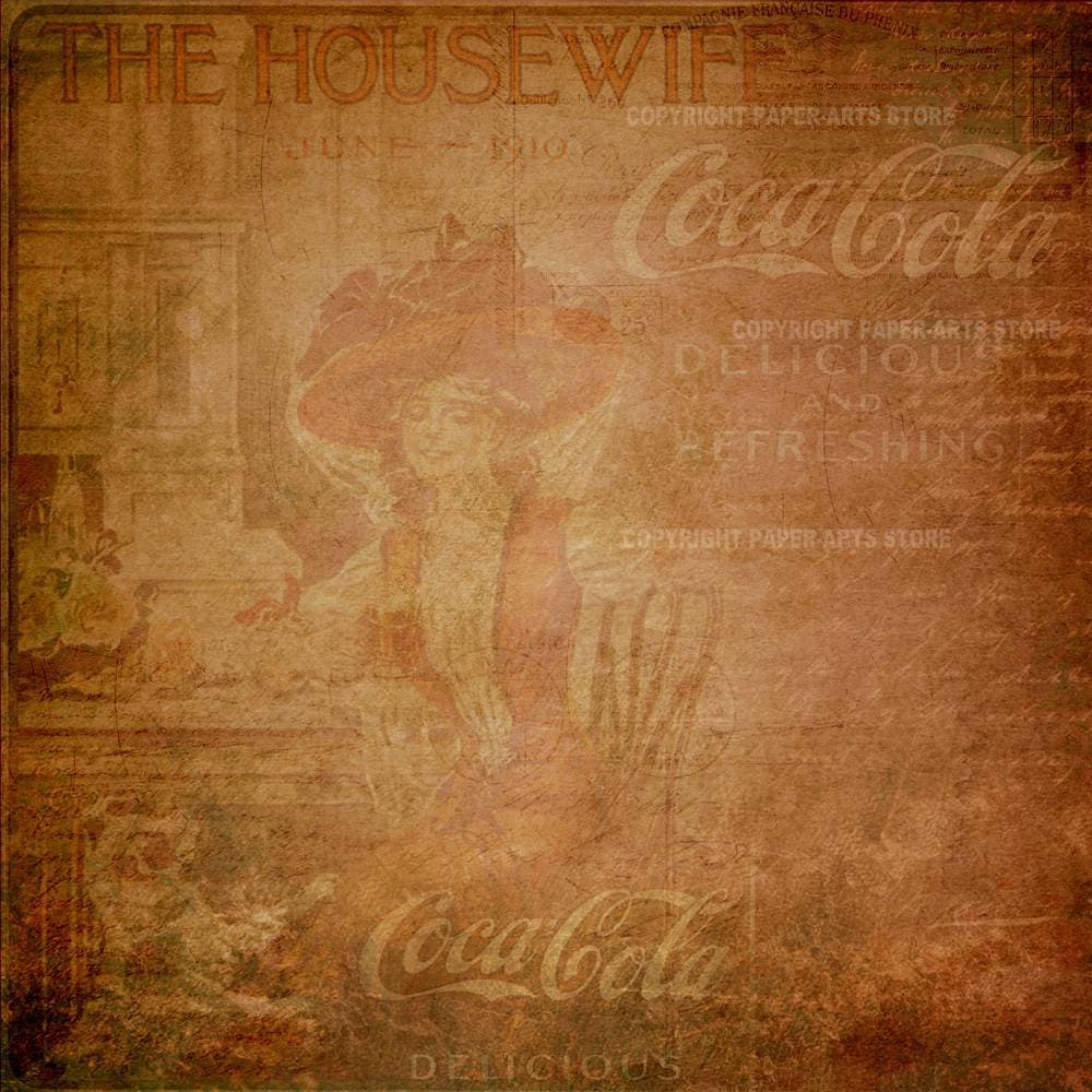 Coca Cola Vintage Papers Commercial Use Ok. Digital Scrapbooking Papers ...