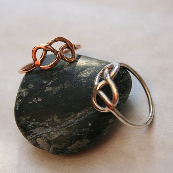 Bague Vintage Anneau Taille 52 - Cuivre Avec Pierre Rouge (verre Ou Céramique) - Occasion