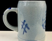 Vintage Marzi and Remy Hand Painted Salt Glaze Stoneware Stein West Germany Oktoberfest