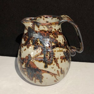 Louis Mideke Hand Built Pitcher Vintage Northwest Studio Pottery 7&quot;H Free Shipping