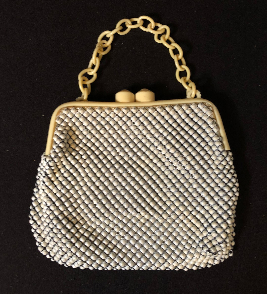 Vintage Whiting Davis Bakelite and Aluminum Mesh Purse Art Deco Handbag ...