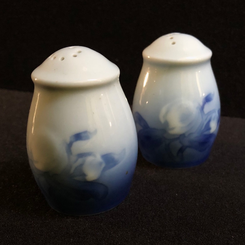 Vintage Bing and Grondahl Christmas Rose Salt and Pepper Shakers