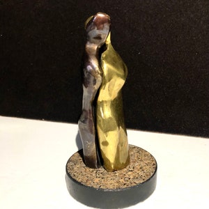 Mid Century Bronze Man and Woman Embracing Sculpture Signed Tonny 6.75 ...
