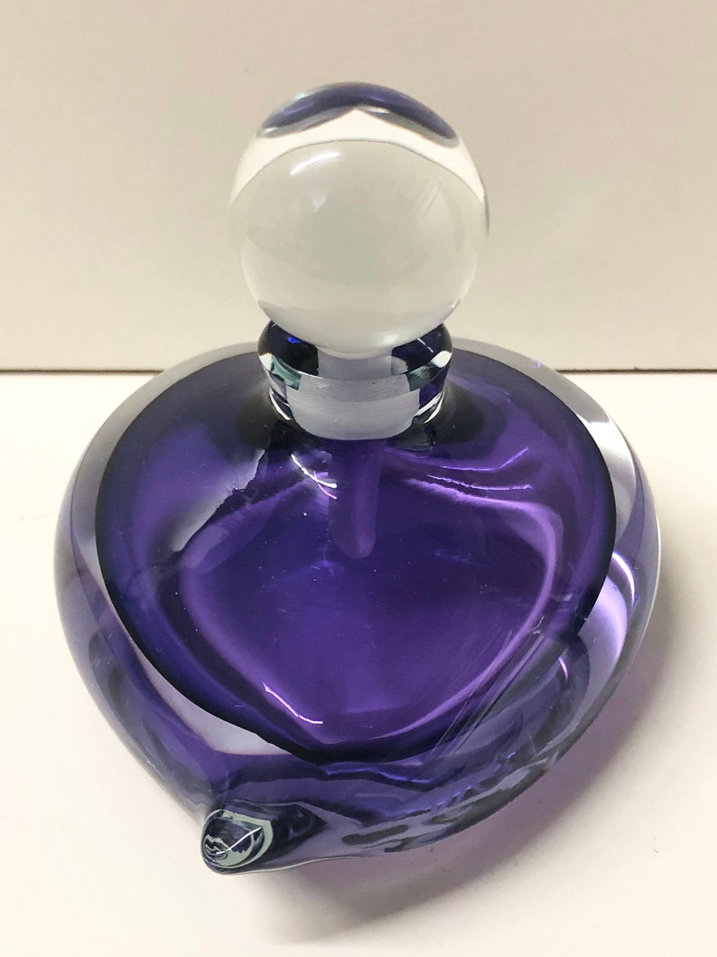 Purple Heart Art Glass Perfume Bottle SVA School of Visual Etsy