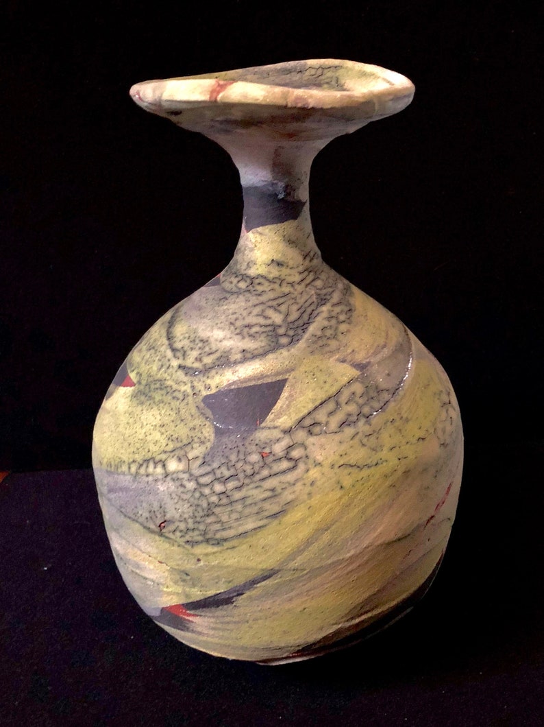 Nicholas Bernard Studio Art Pottery Earthenware Vase 10 Free Shipping