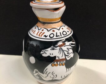 Olive Oil Olio Cruet Bottle Horse Decoration Italian Tuscan Style Decor