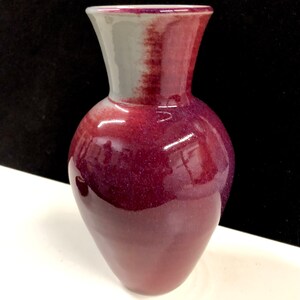 Eric Newman Oxblood Flambé Glaze Studio Northwest Pottery Vase Free Shipping