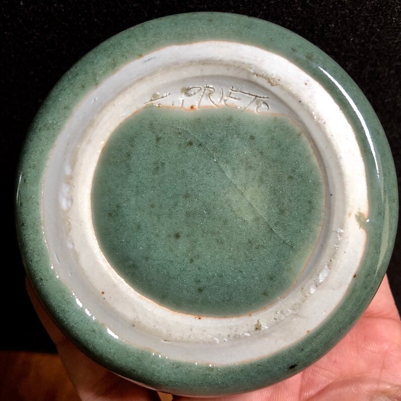 Vintage Eunice Prieto Damron Studio Pottery Box Mills College 1960s