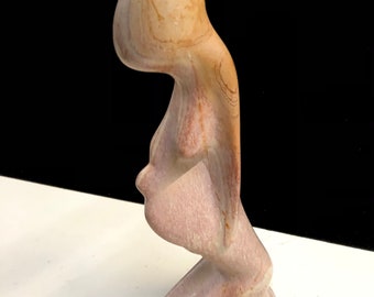 Abstract Figure African Kisi Stone Sculpture Kenya 8”H