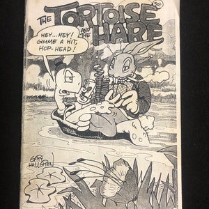 The Tortoise and the Hare #1 1971 Gary Hallgren B/W Cover Alternative Comics