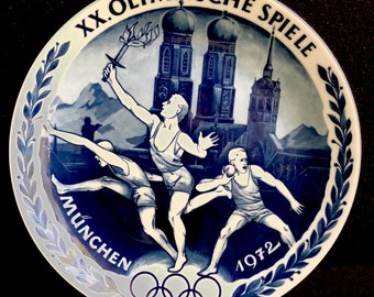 1972 Munich Olympics Plate 7.5" Seltmann Weiden Bavaria XX Olympische Spiele