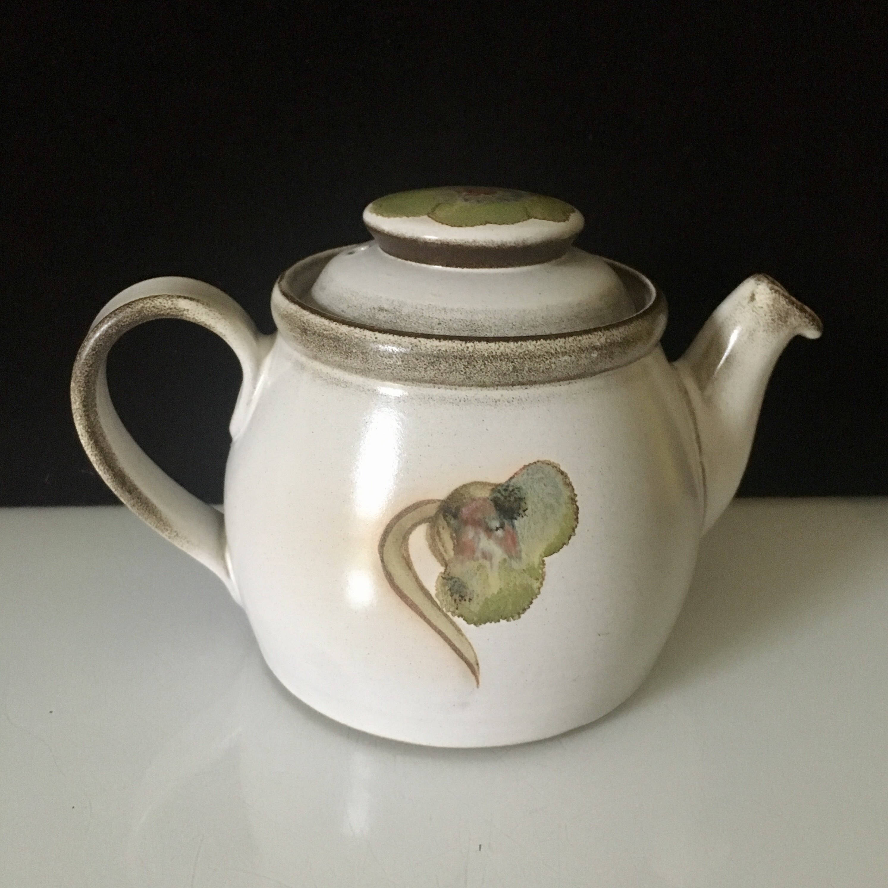 Vintage 1970s Denby Troubadour 2 Pint Teapot Rare Free Etsy