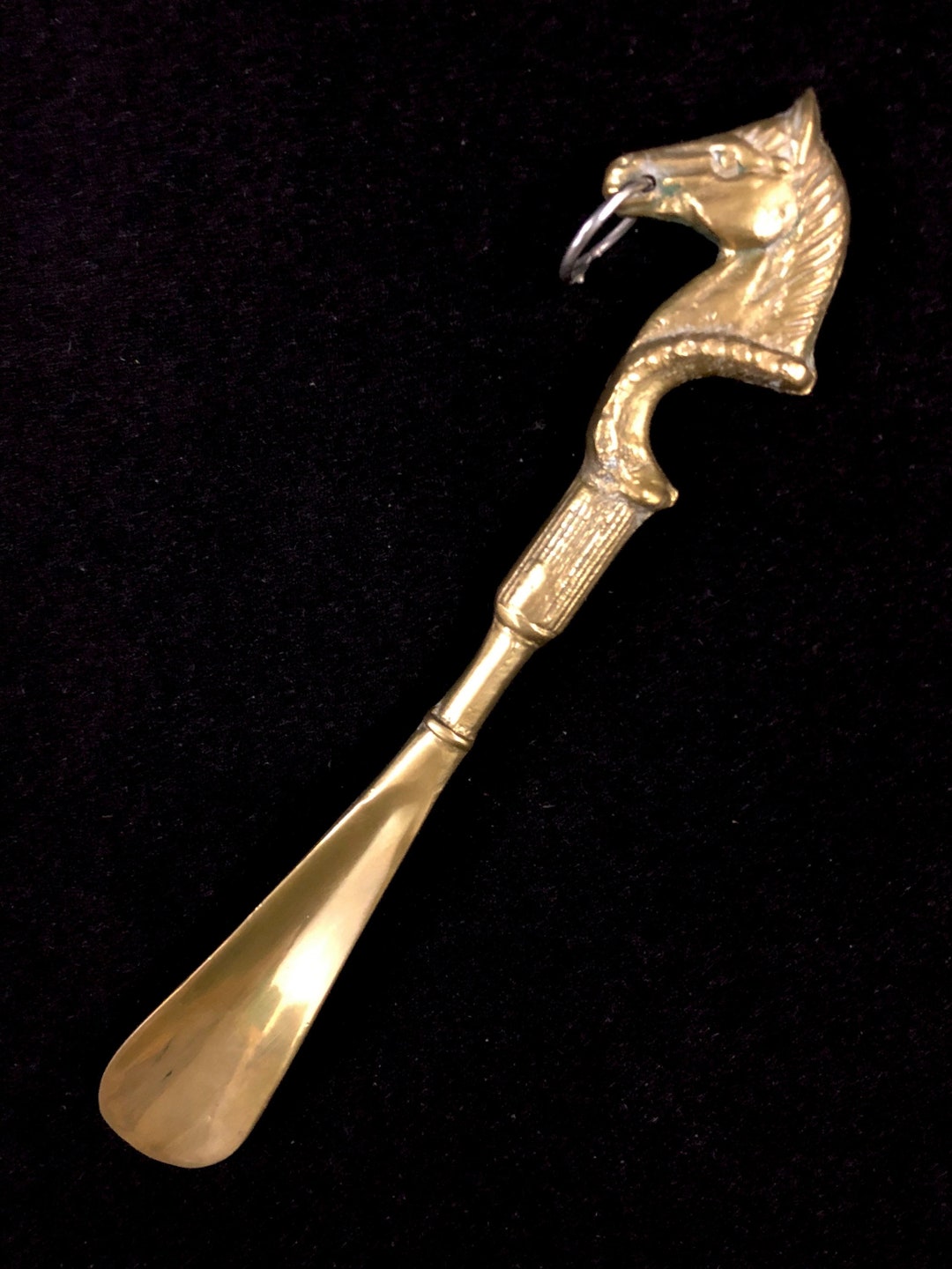 Tally Ho Brass Horse Head Shoe Horn Boot Jack 10.5L Etsy