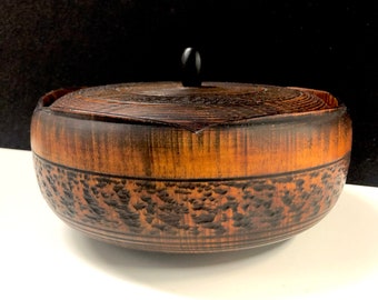 Vintage Japanese Rosewood Hand Carved Box Free Shipping