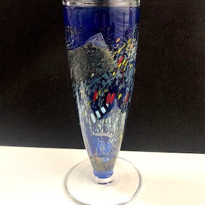 Bertil Vallien Kosta Boda Artist Collection Satellite Vase 11”H Swedish Art Glass Free Shipping