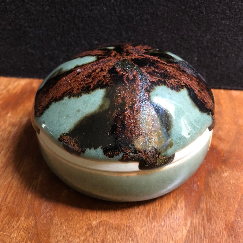 Vintage Eunice Prieto Damron Studio Pottery Box Mills College 1960s
