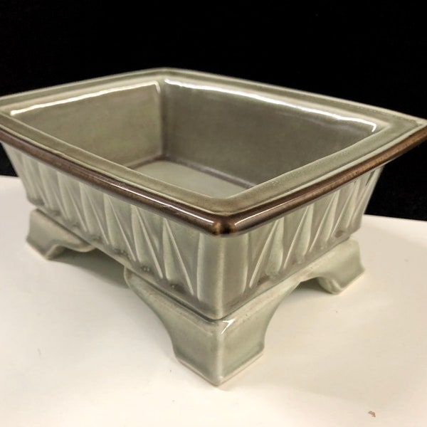 Vintage Surrey cerámica rectangular plantador bowl inglés cerámica Mis siglo Art Deco