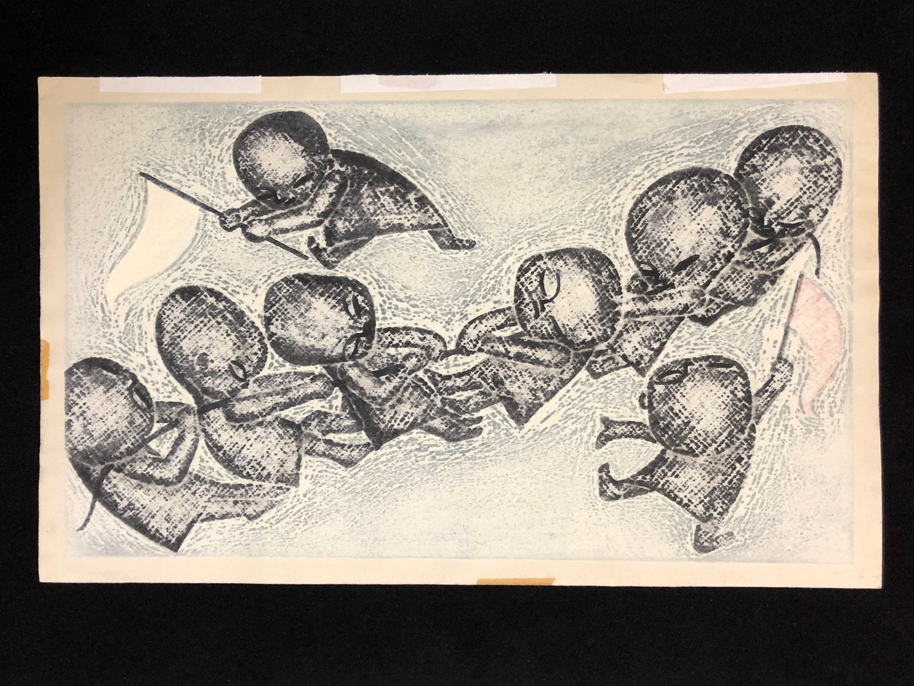 in pursuit of peace 1993 非売品 IKEDA Shuzo Ikeda Woodblock Print 