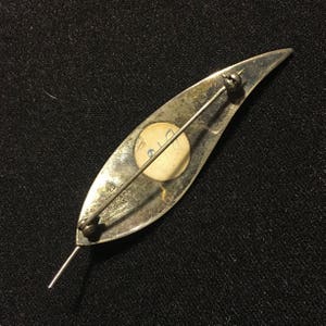 Borresen and Lassen B&L Danish Modern Sterling Silver Leaf Brooch Mid Century Modernist image 4