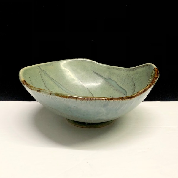 Jerry Weatherman Olga Pottery Footed Bowl Orcas Island Northwest Studio Pottery