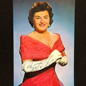 Birgit Nilsson Autograph Signed London Records Promotional Photograph Swedish Opera Soprano