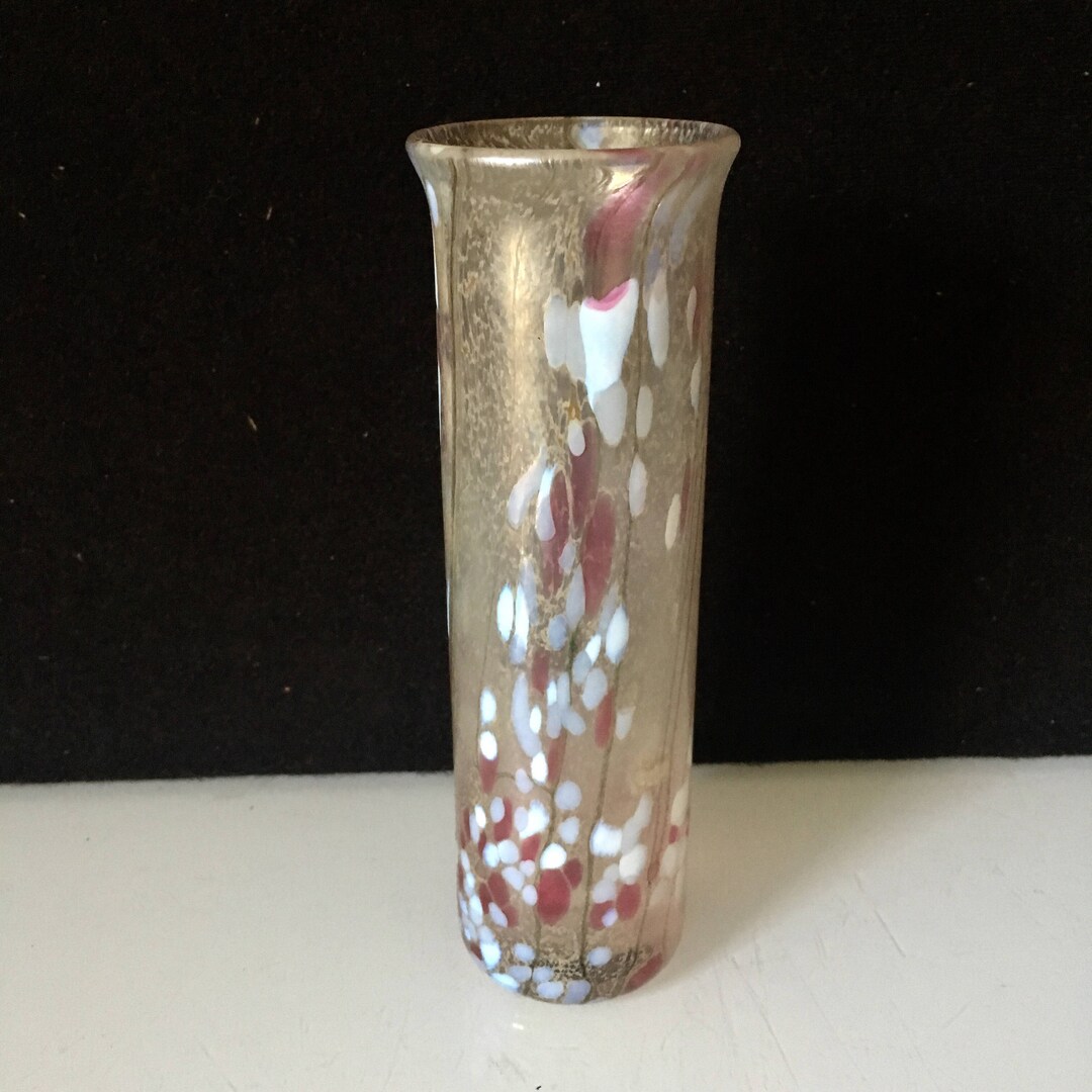 Isle of Wight Iridescent Art Glass Vase Etsy