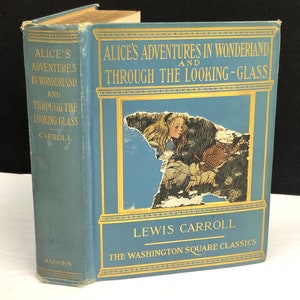 Alice’s Adventures in Wonderland and Through the Looking Glass - Lewis Carroll Rare Washington Square Classics Free Shipping
