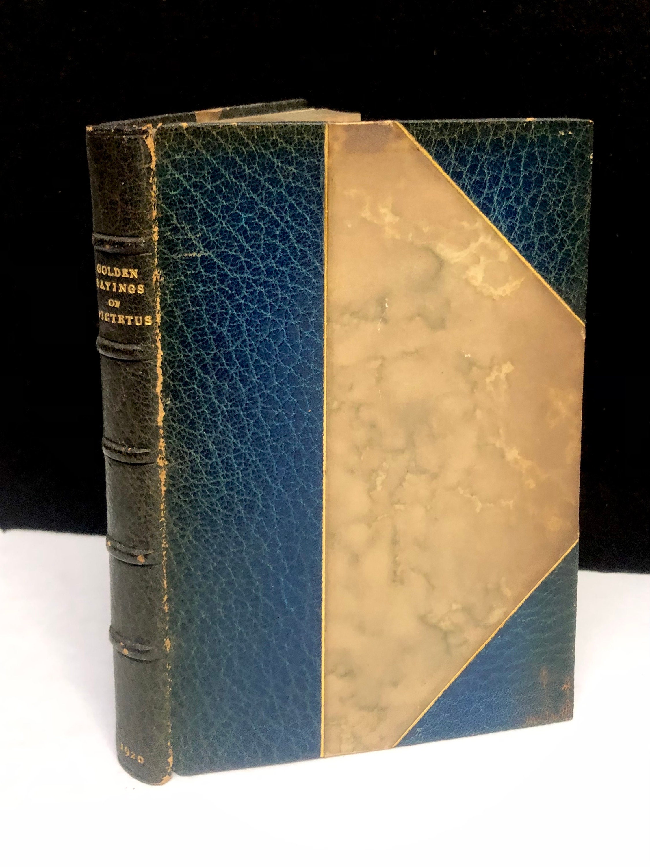 The Golden Sayings of Epictetus 1920 Macmillan trans. Hastings Crossley Half Leather Free Shipping