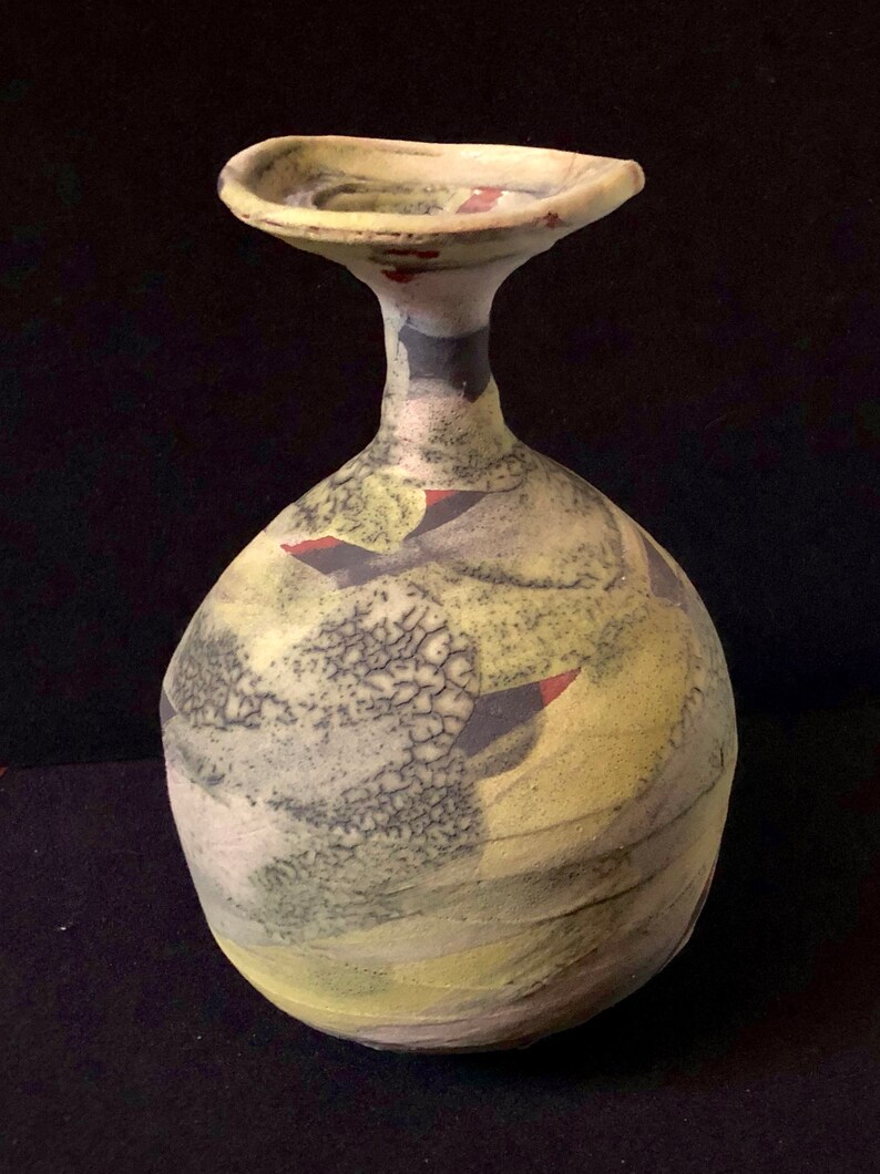 Nicholas Bernard Studio Art Pottery Earthenware Vase 10 Free Shipping