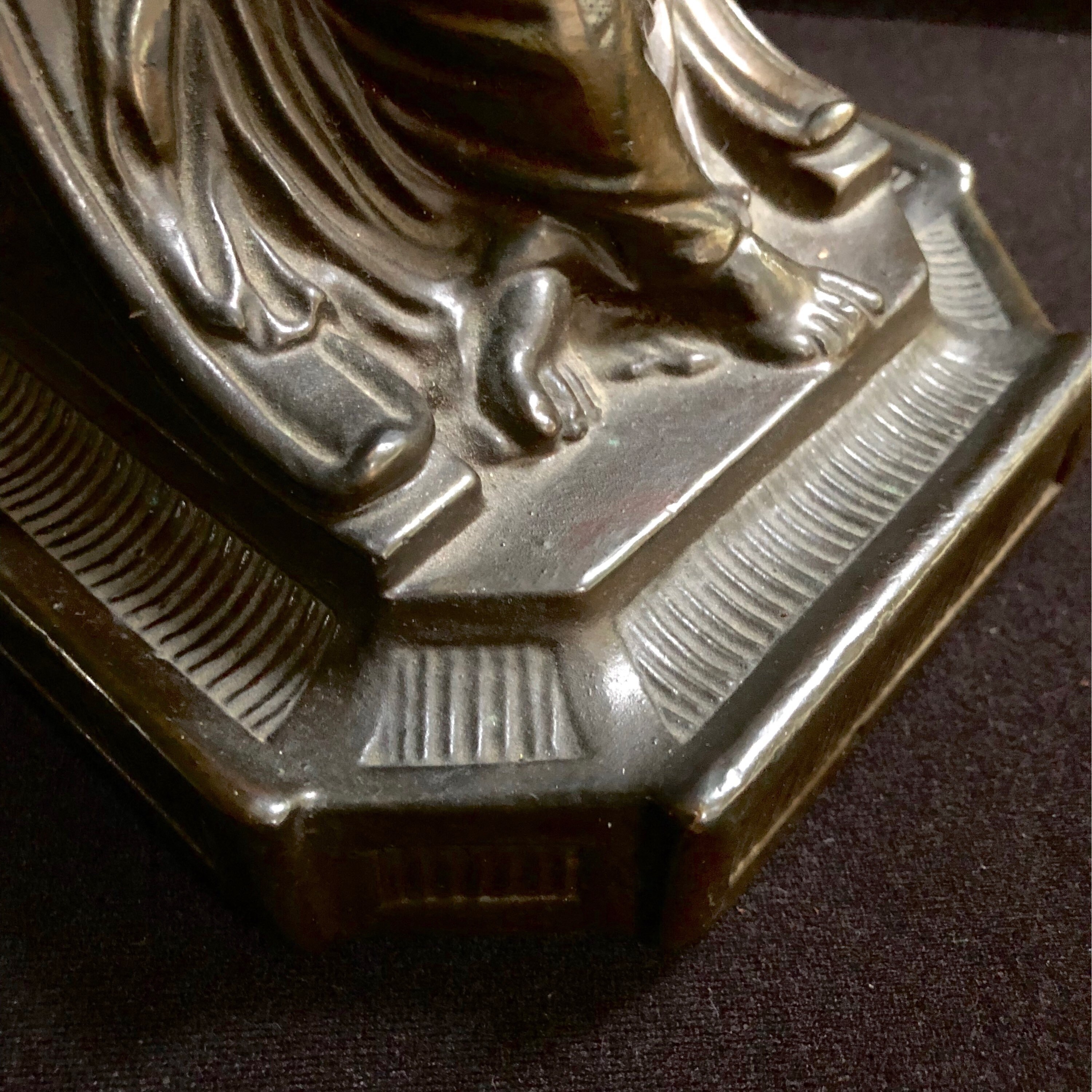 Vintage Rare Armor Bronze Lamp Seated Woman 1920s Free Etsy