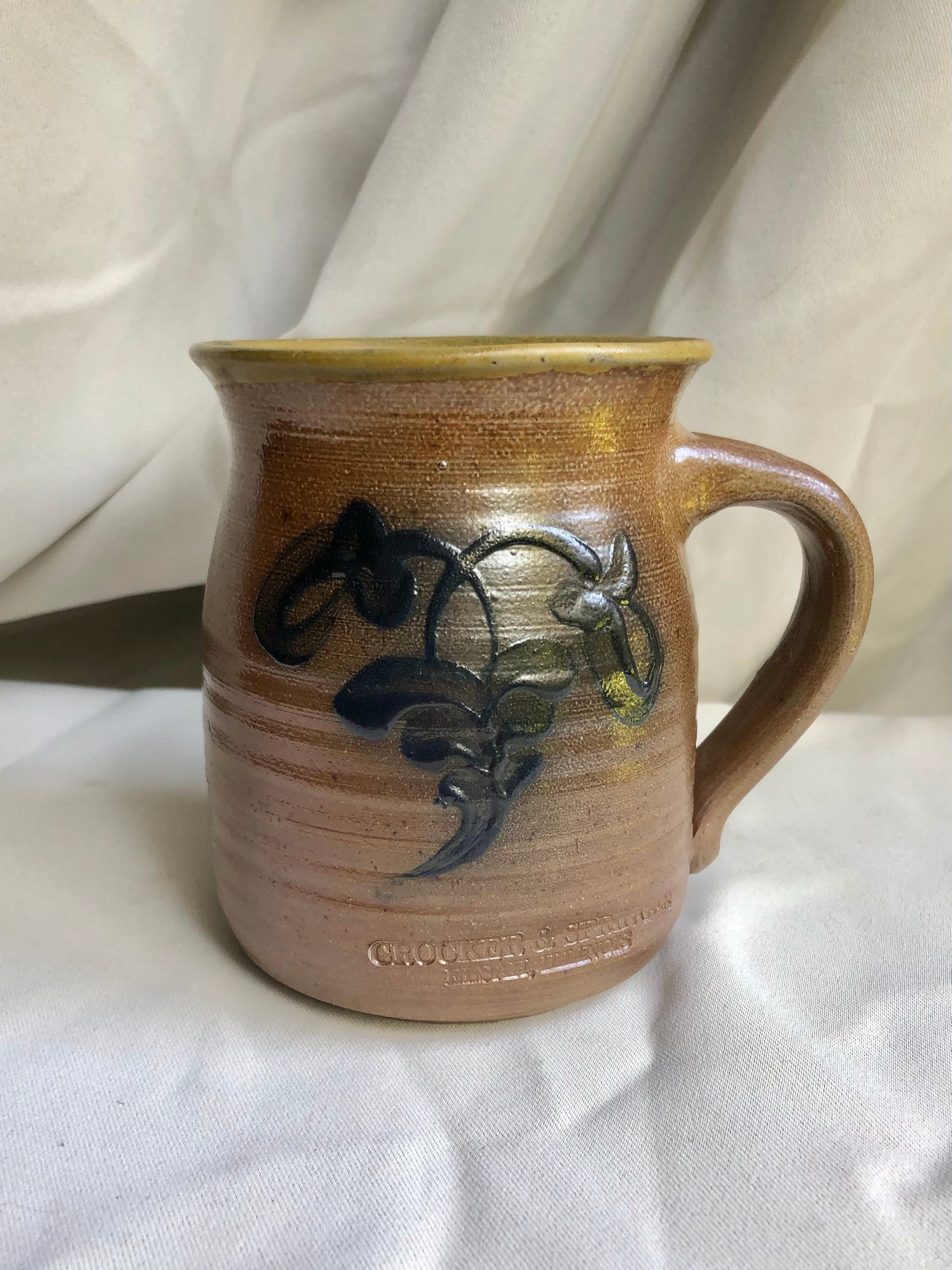 Crocker and Springer Studio Pottery Coffee Mug Elsah Illinois Etsy