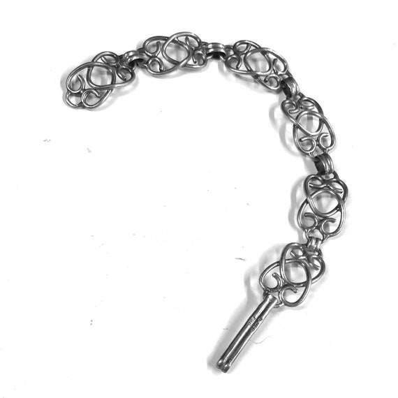 Vintage Art Deco Hugo Grun .830 Silver Bracelet 8… - image 2