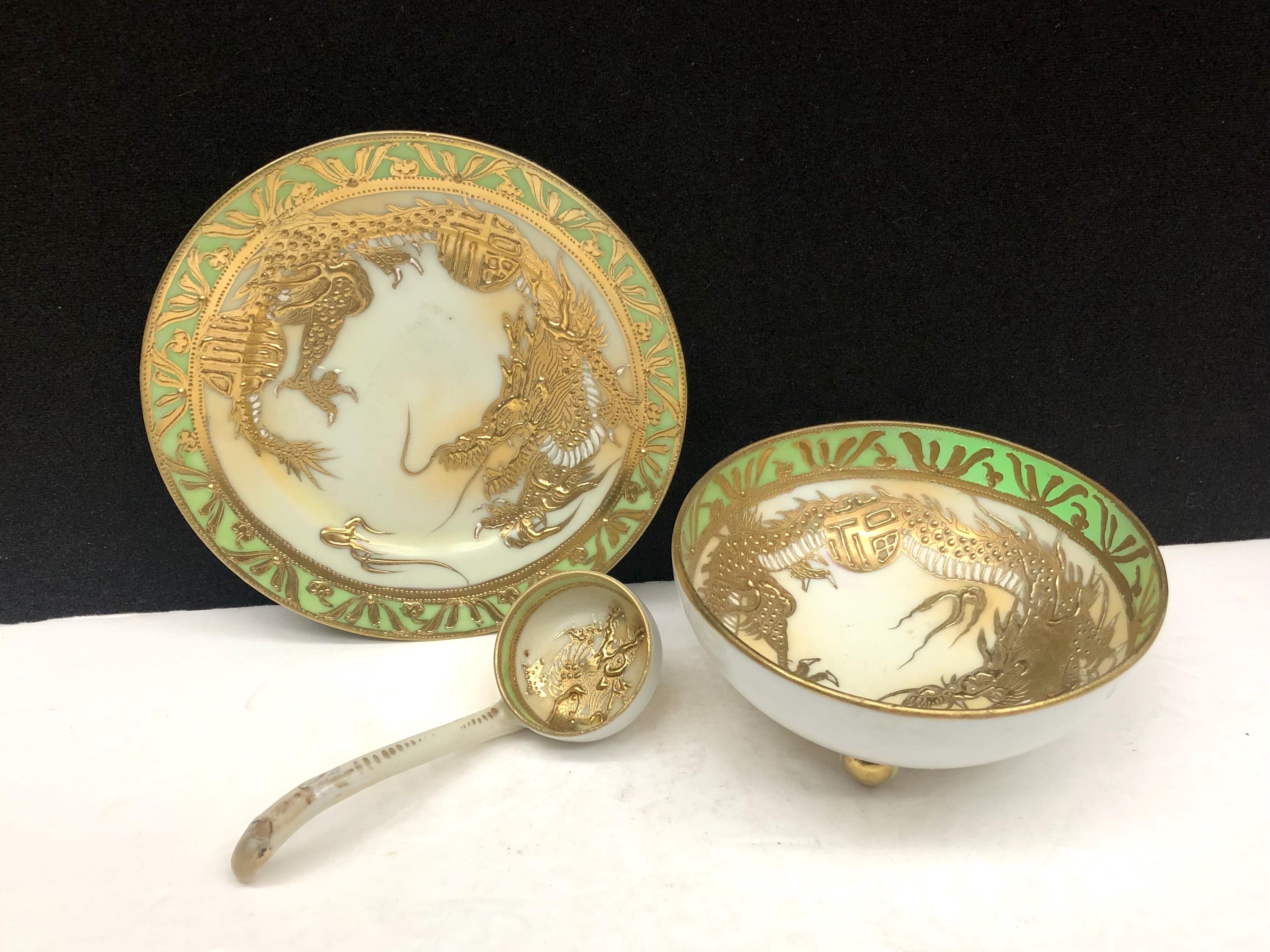 【希少】オールドニッポン 23.4㎝ アールヌーボー様式 金彩 名古屋 SNB Nagoya Snb Nippon - Etsy
