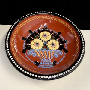 Johann Lipp Mering Majolica Bowl C.F. Otto Muller 8.5”D Vintage German Pottery Free Shipping