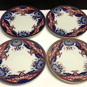 Four Ashworth Real Ironstone China Antique Imari Dinner Plates 9.25” Free Shipping