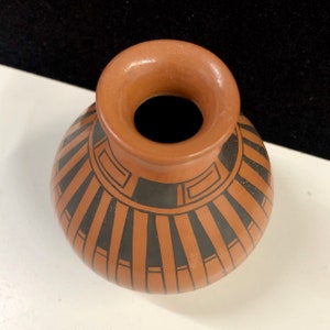 Mata Ortiz Pottery Vase Signed Miguel Lopez Geometric Design image 3