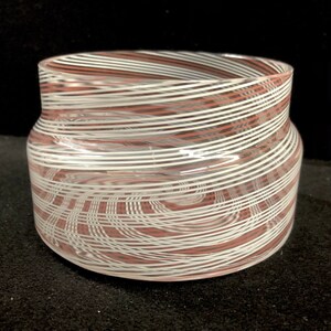 Barovier and Toso Murano Art Glass Jar Spiral Stripes Free Shipping