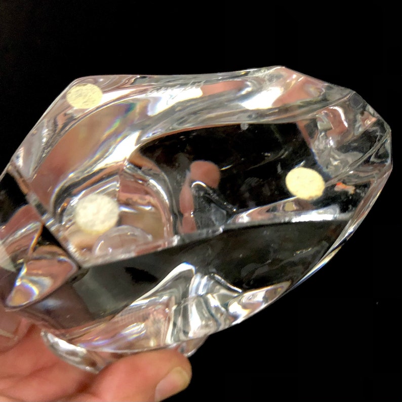 Stylish Orrefors Crystal Candlestick Holders