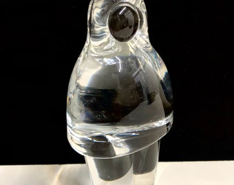 Holmegaard Inuit Greenlander Eskimo Danish Modern Crystal Figurine 5”