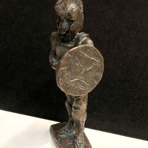 Modern Bronze Roman Soldier Sculpture 8.5”H Free Shipping