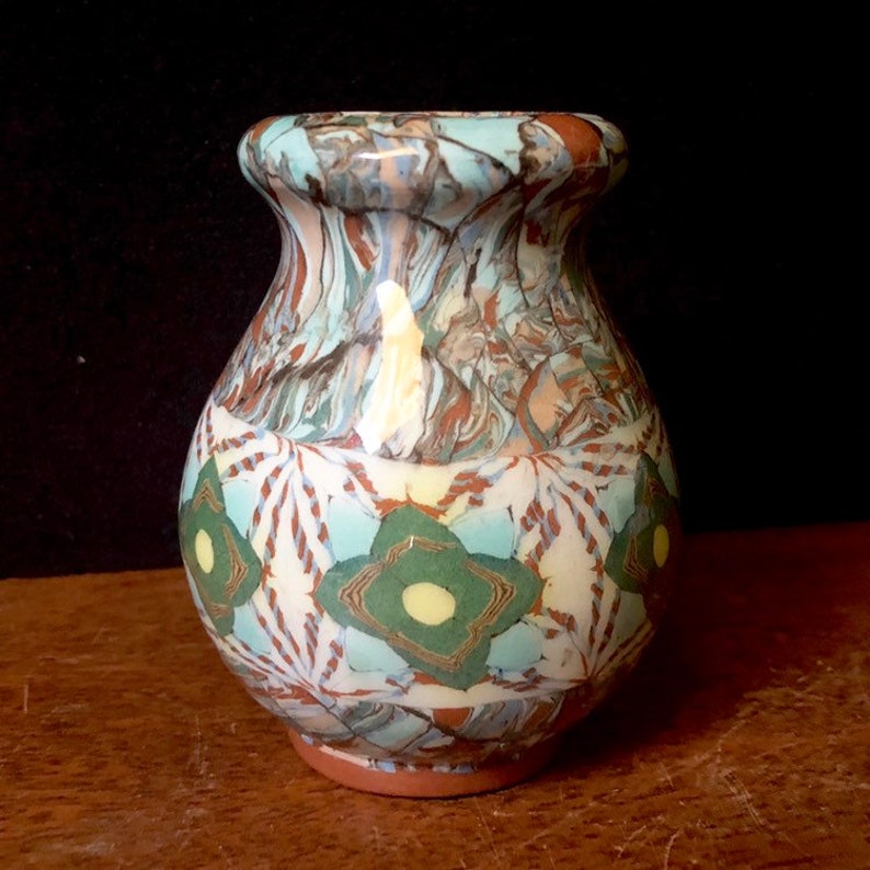 Vintage Jean Gerbino Vallauris Mosaic Pottery Vase