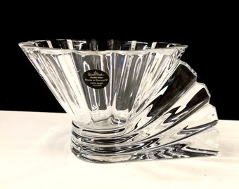 Rosenthal Studio-Linie Crystal Fan Candle Holder Modernist German Glass