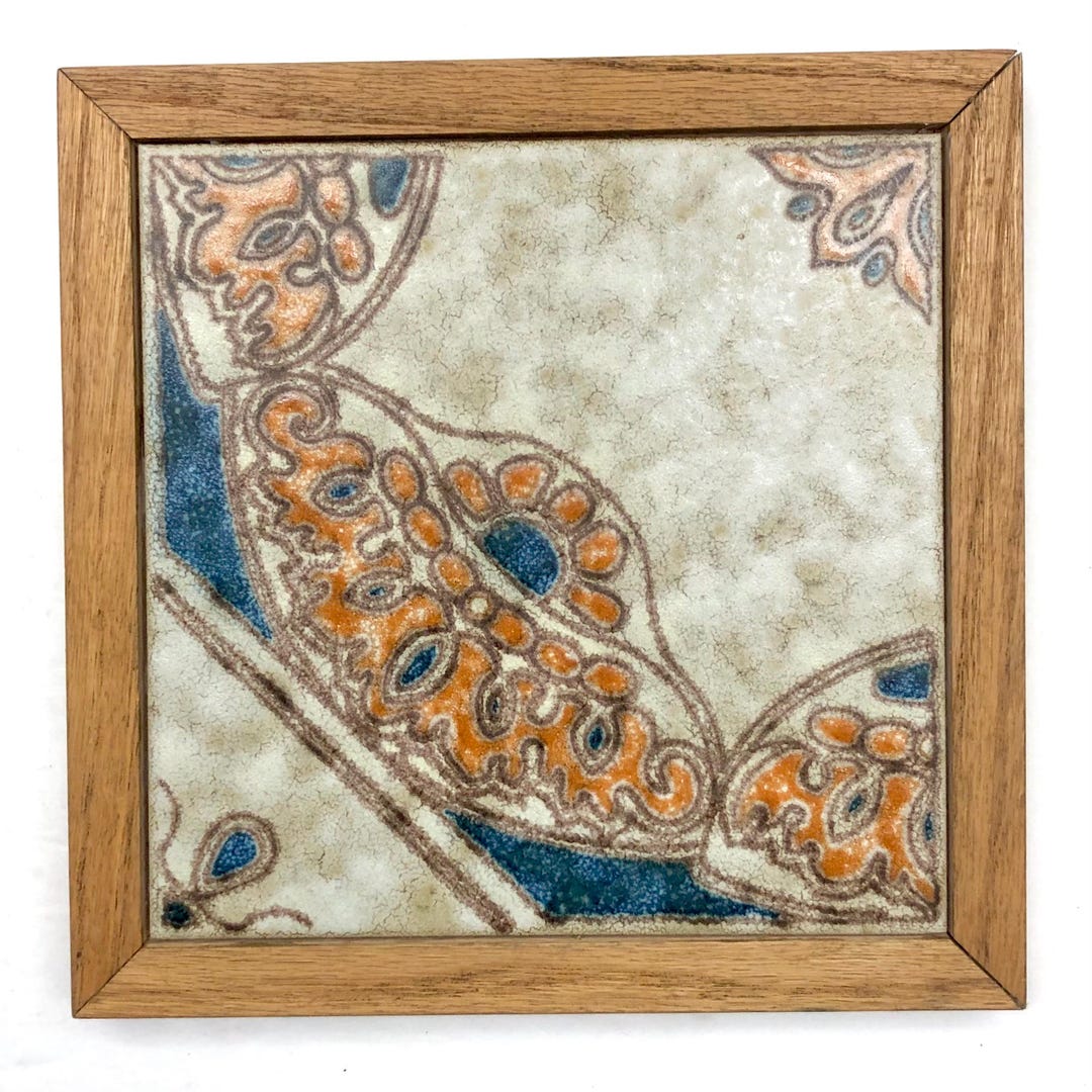 Italian Mid Century Style Ceramic Trivet Tile 9.5” - Etsy