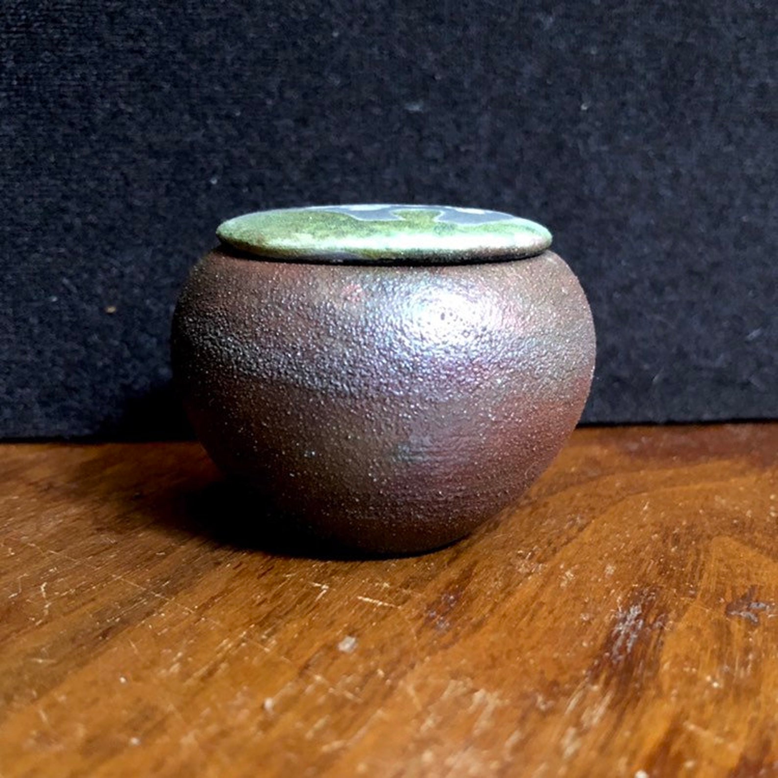 Jeremy Diller Miniature Raku Pottery Lidded Pot Bear With Etsy Ireland